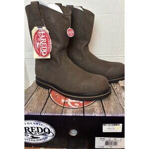 Men's Laredo Sz 13w Brown Ruf Rider Pull On Soft Toe NST Work Boots 68144